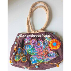 ONE OF A KIND VGT BOHO BOHEMIA COTTON SEQUIN PURSE